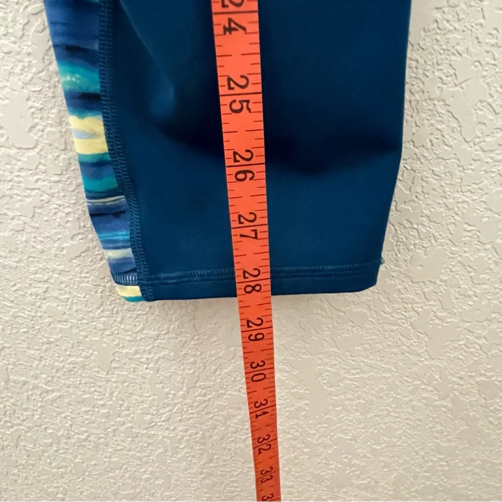 Gaiam Capri Exercise / Yoga Leggings - XL - Dark Turquoise - Picture 3 of 7